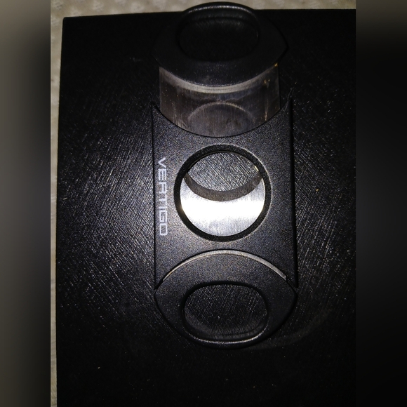 Vertigo Black and Silver Cigar Cutter - Picture 2 of 5